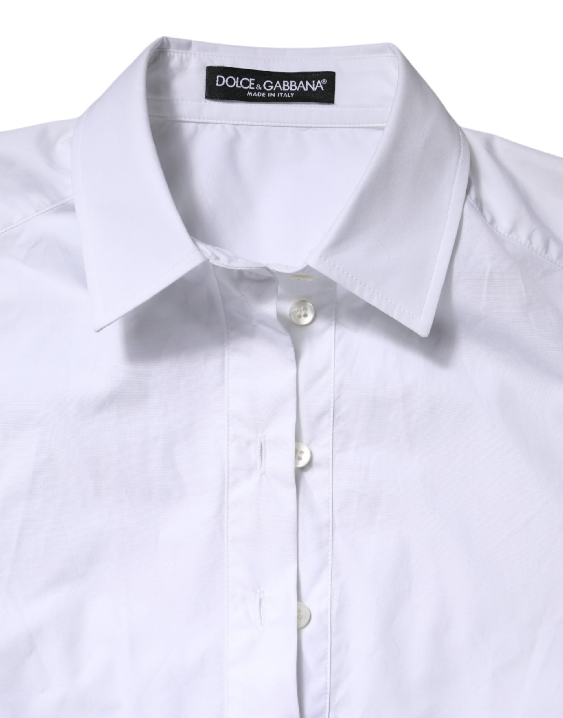White Cotton Short Sleeves Collared Polo Top