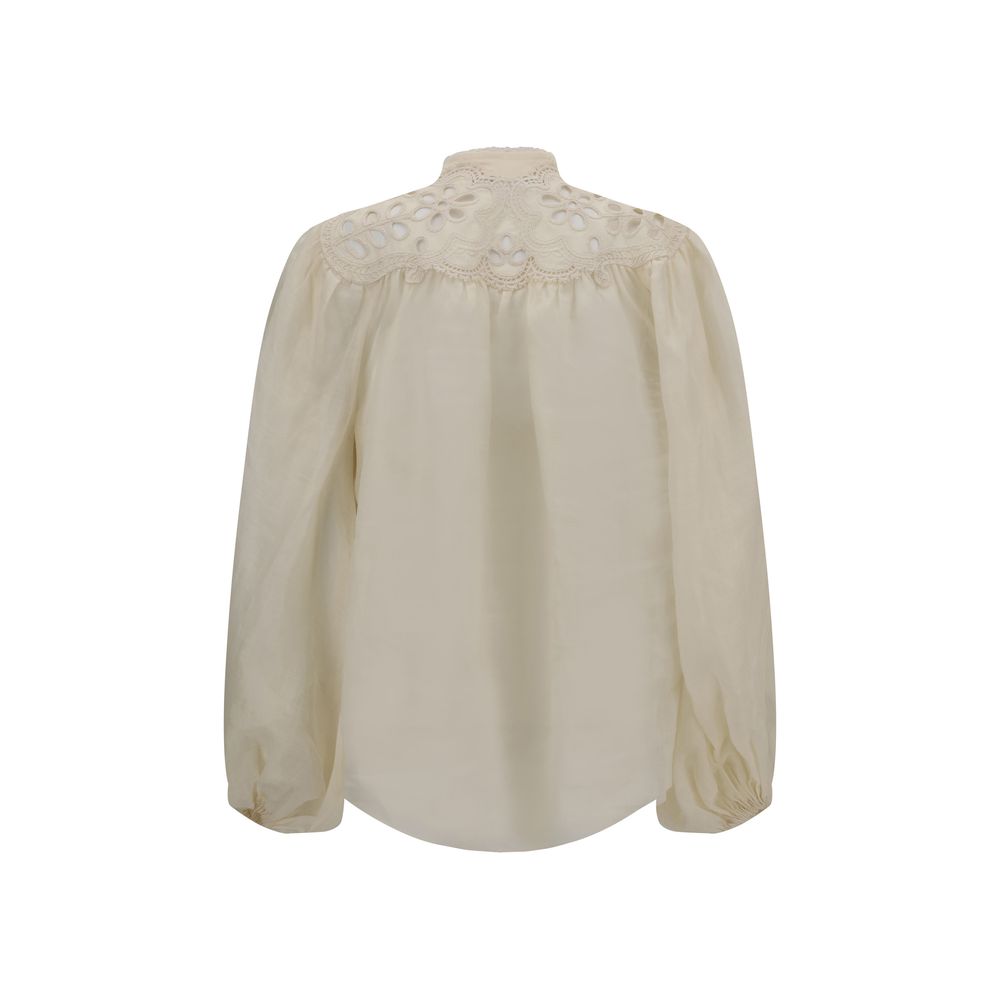 Cream Ramie Blouse