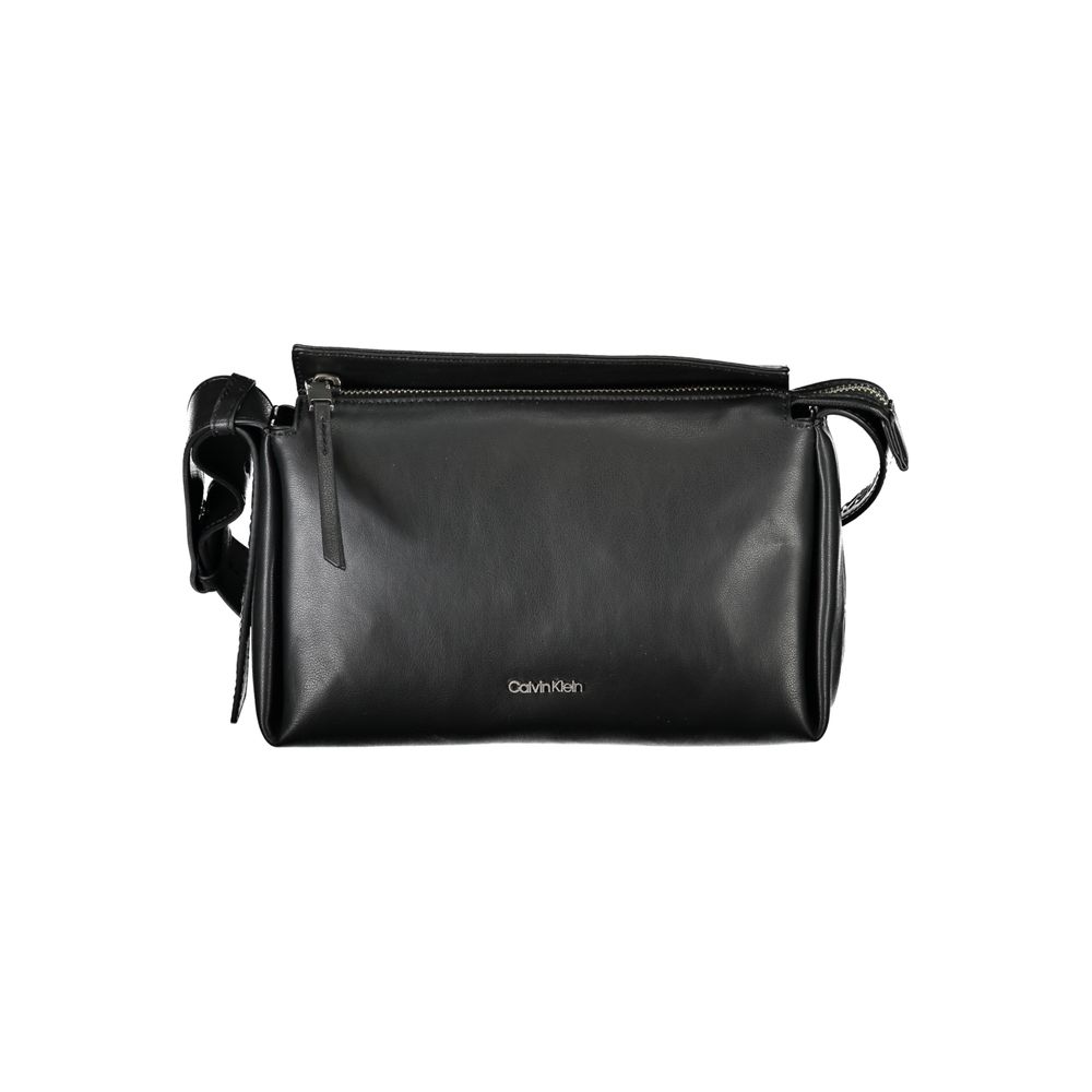 Black Polyester Women Shoulder Bag