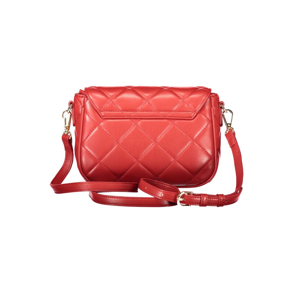 Red Polyurethane Women's Bag