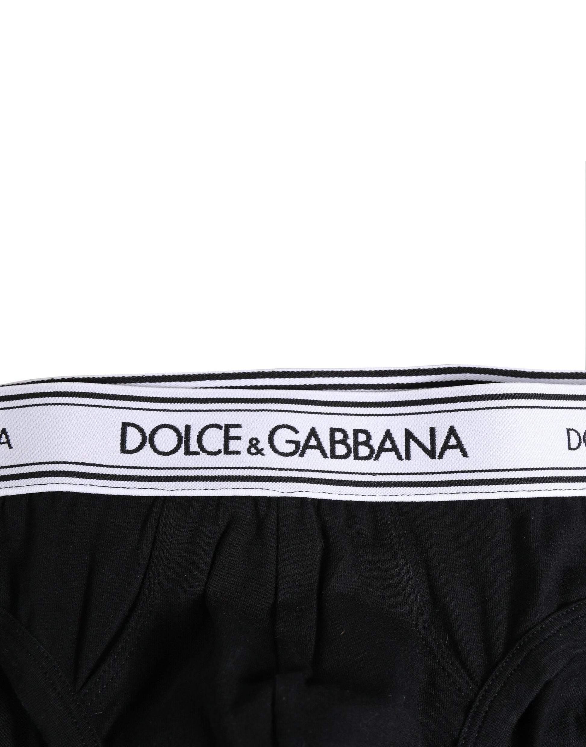 Black Cotton Stretch Regular Brief Underwear