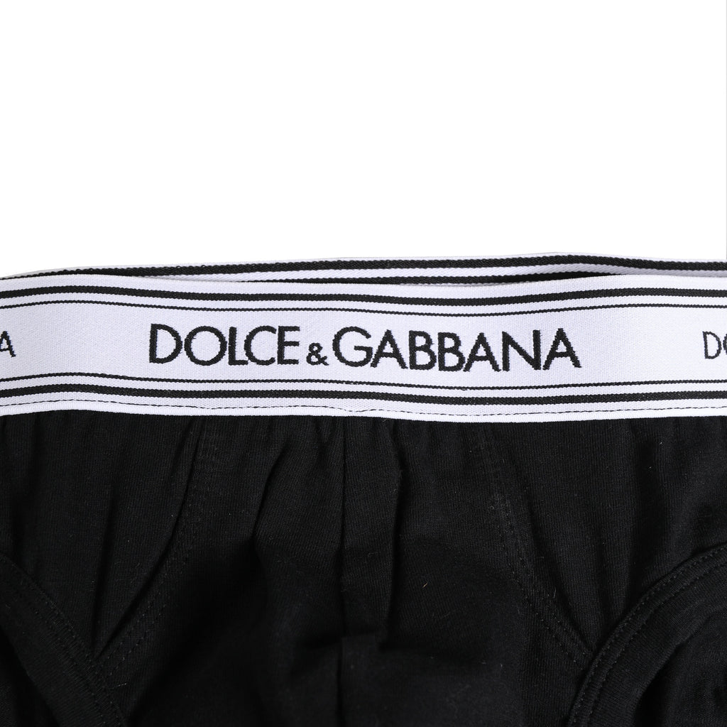 Black Cotton Stretch Regular Brief Underwear