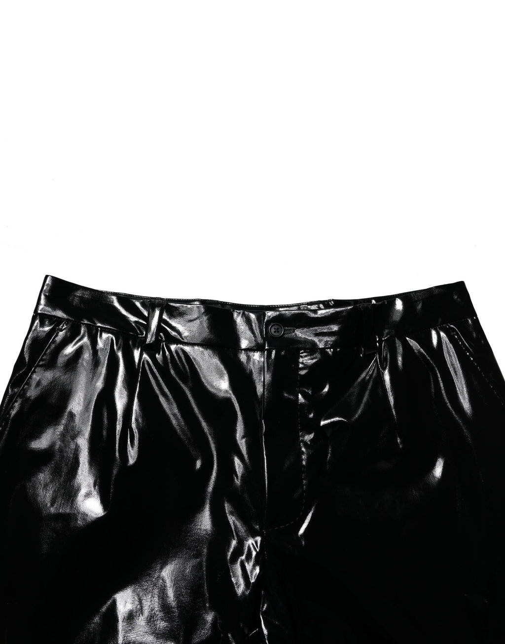 Black Nylon Straight Men Pants