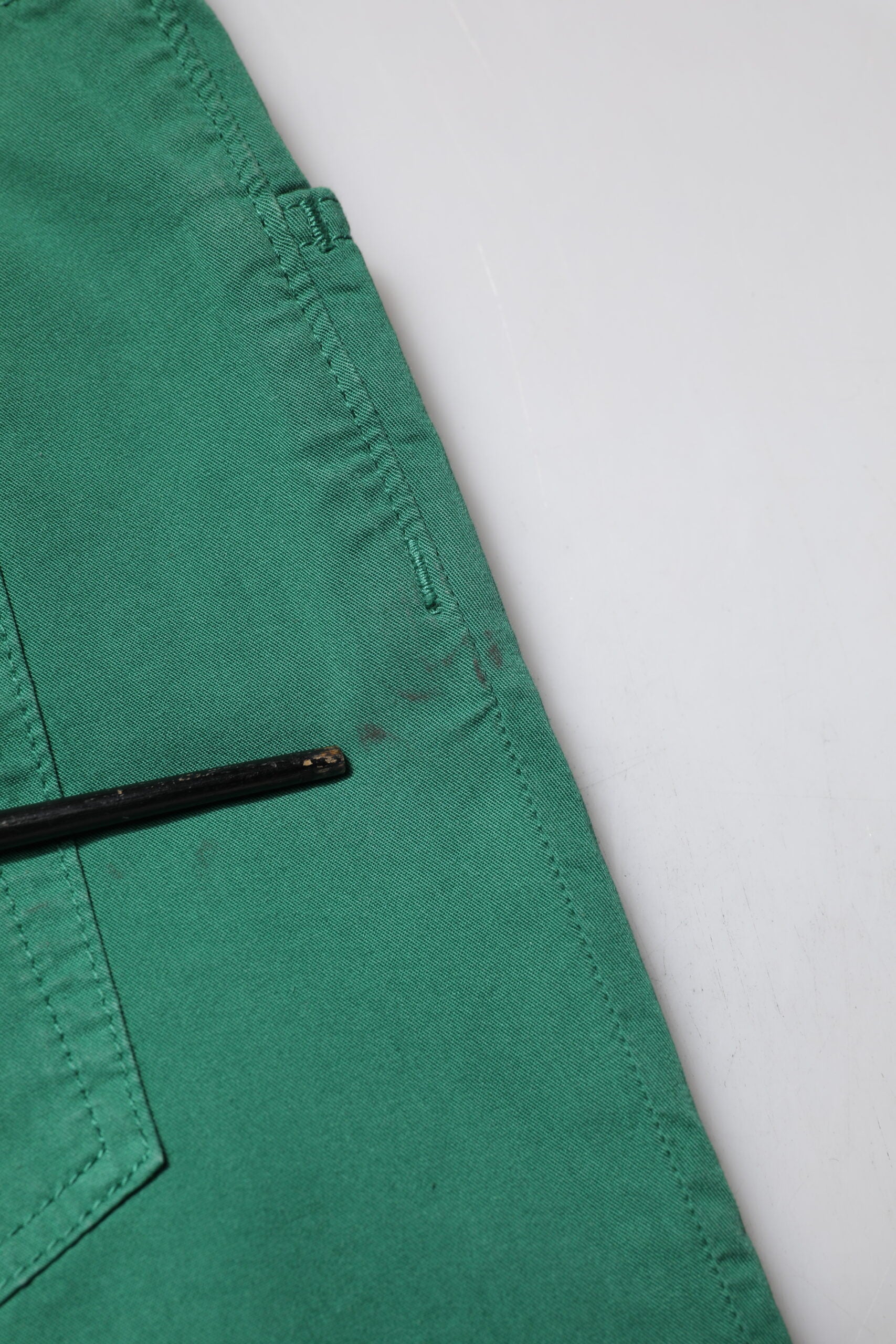 Green Cotton Stretch Skinny Men Denim Jeans