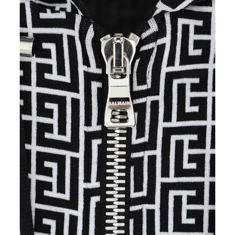 Black Cotton Men's Sweater