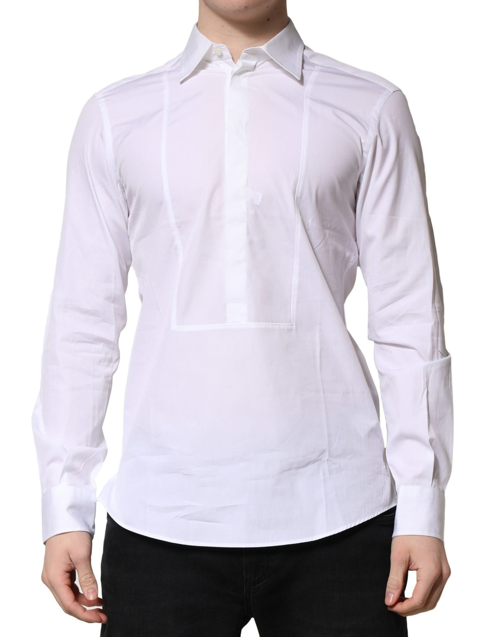 White Poplin Cotton Formal Men Dress Shirt