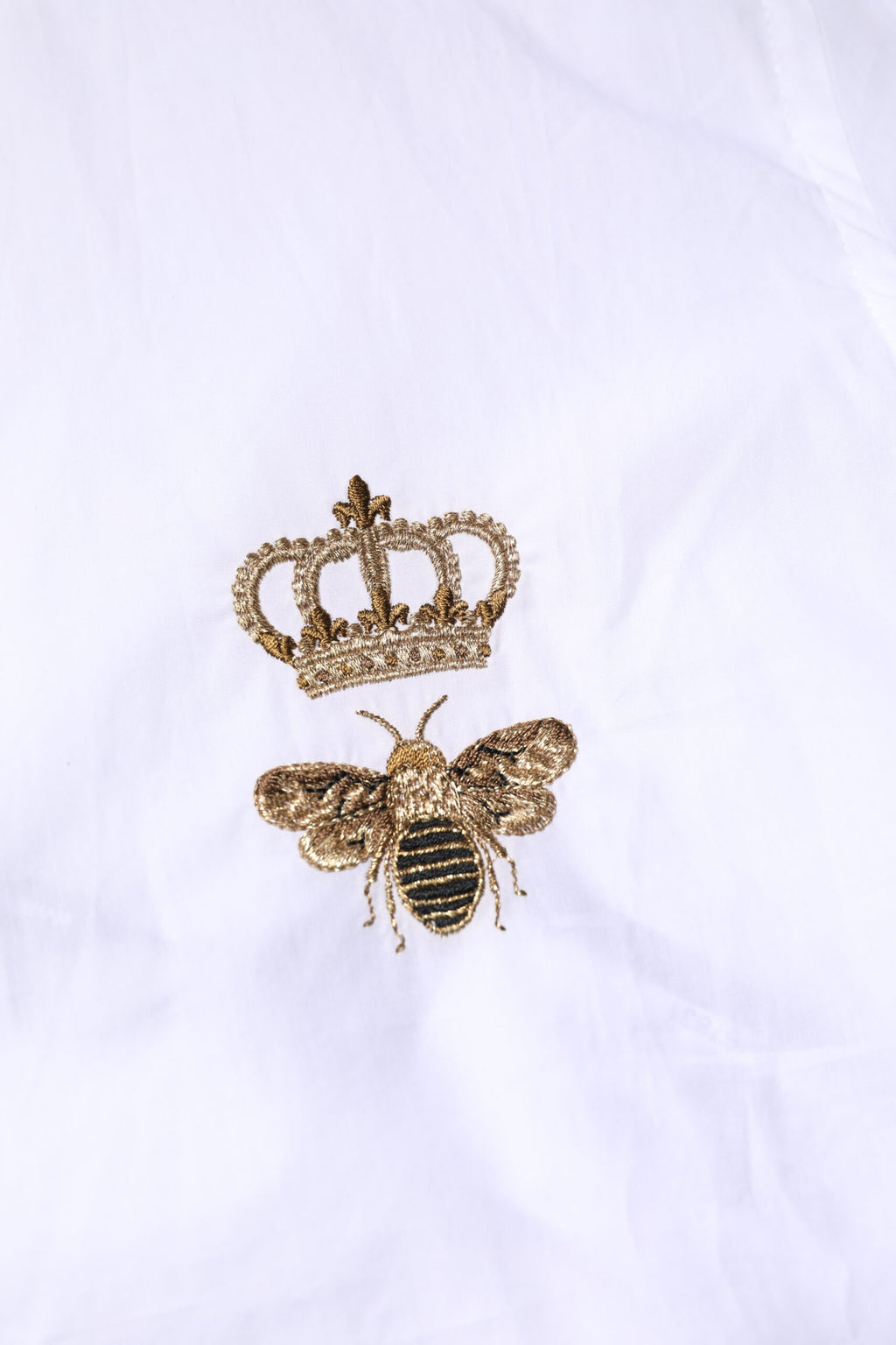 White GOLD Crown Bee Men Dress Formal Shirt