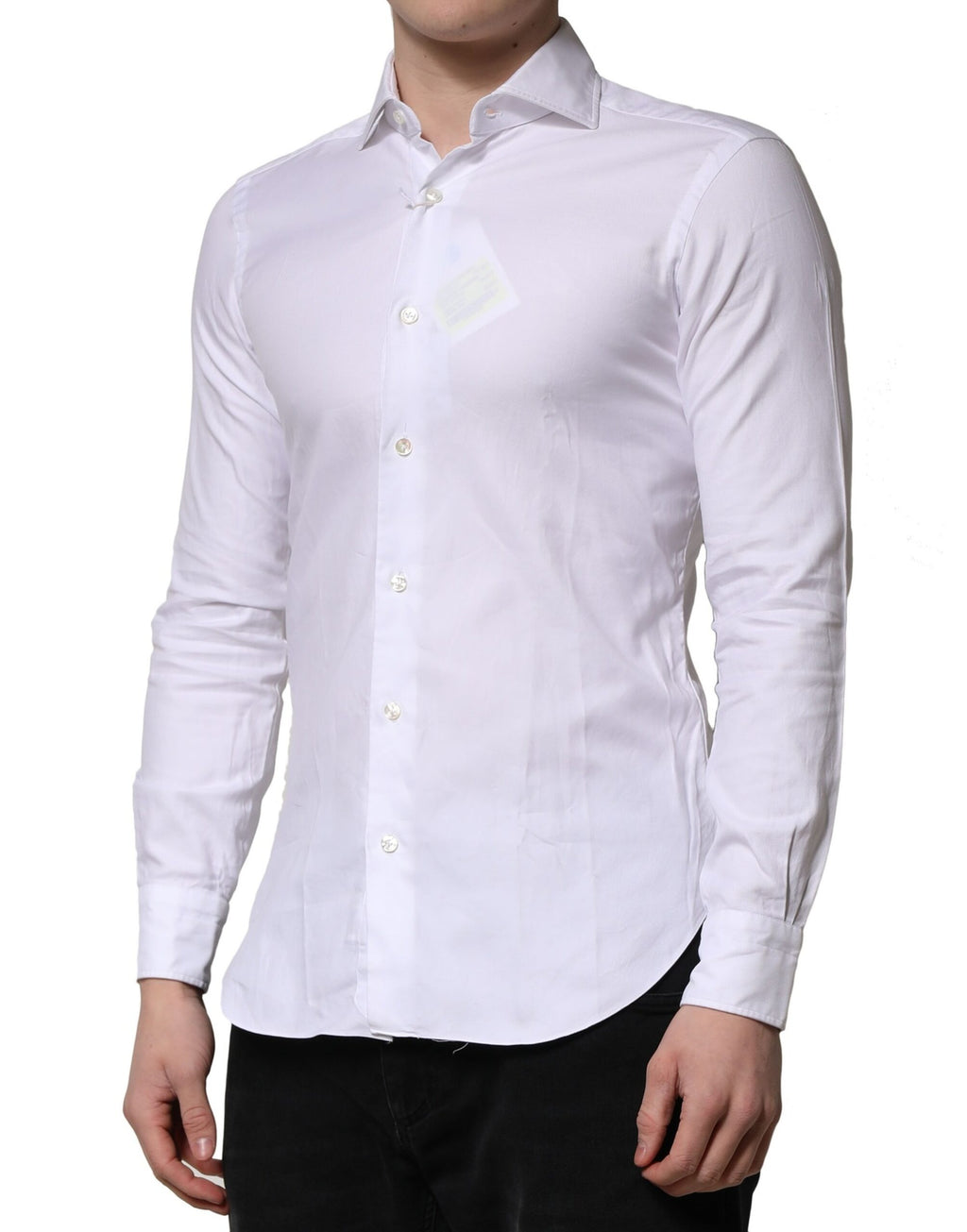 White Long Sleeves Collared Dress Formal Shirt