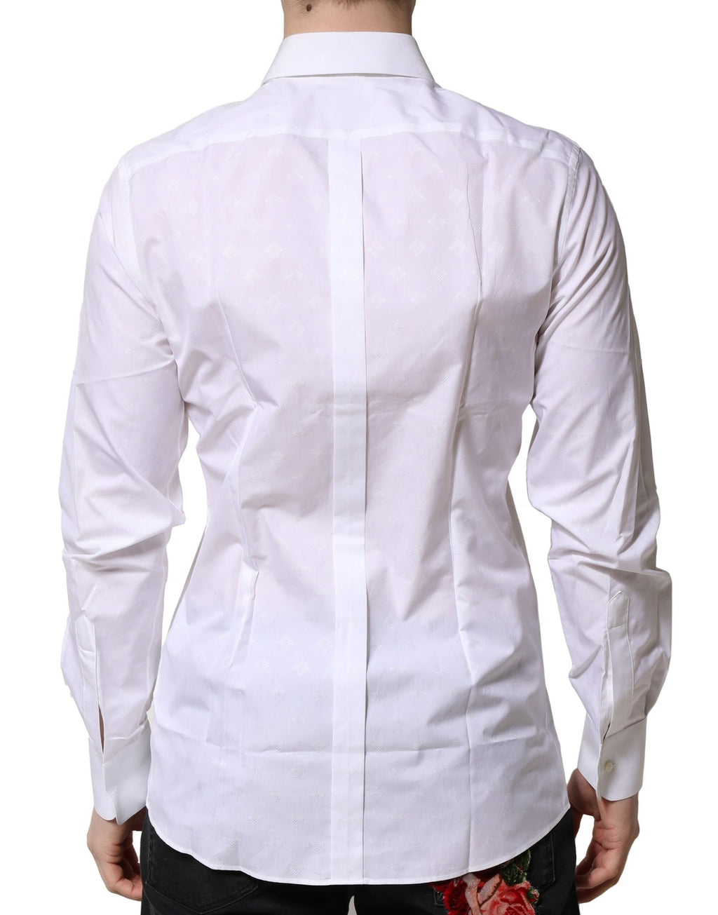 White Bib Cotton Poplin GOLD Formal Shirt