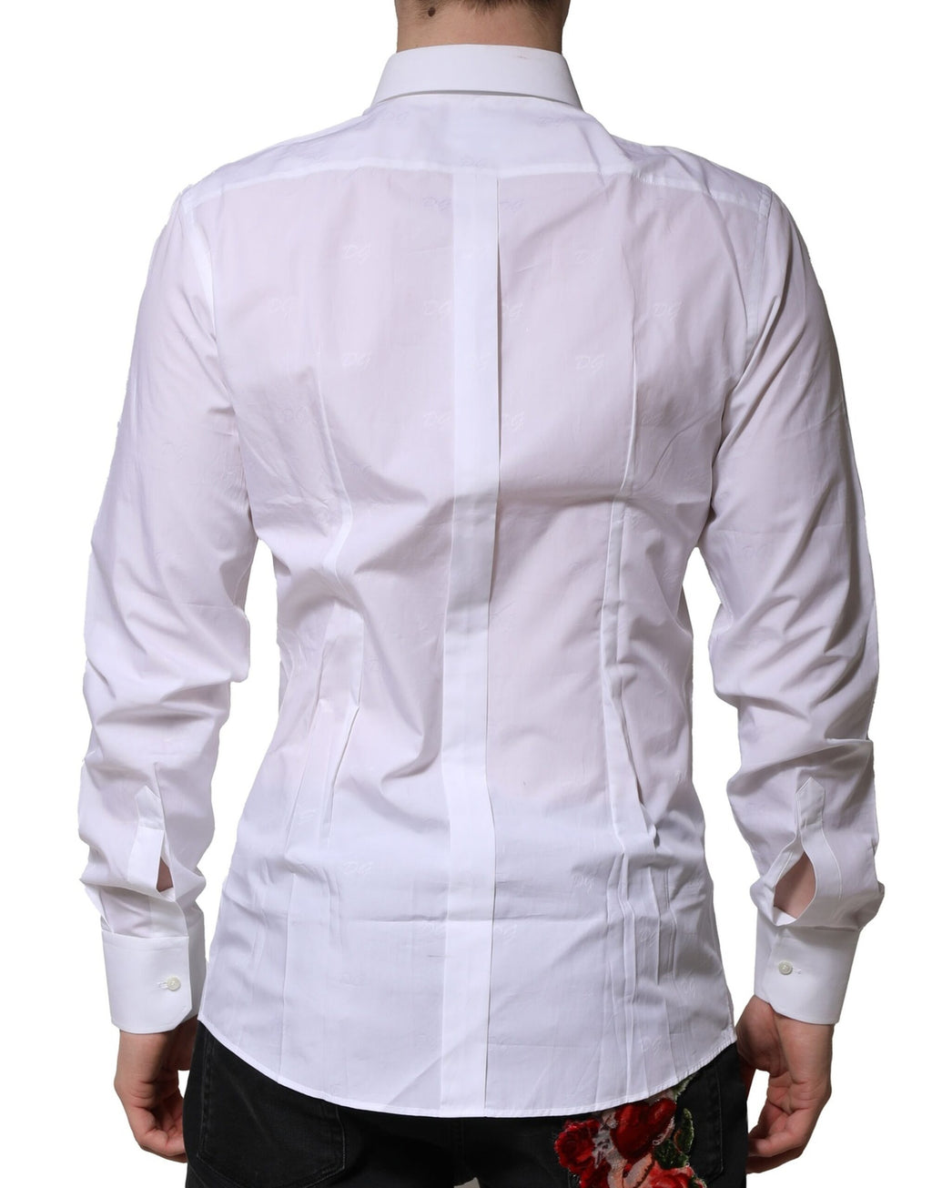 White GOLD Long Sleeves Dress Formal Shirt