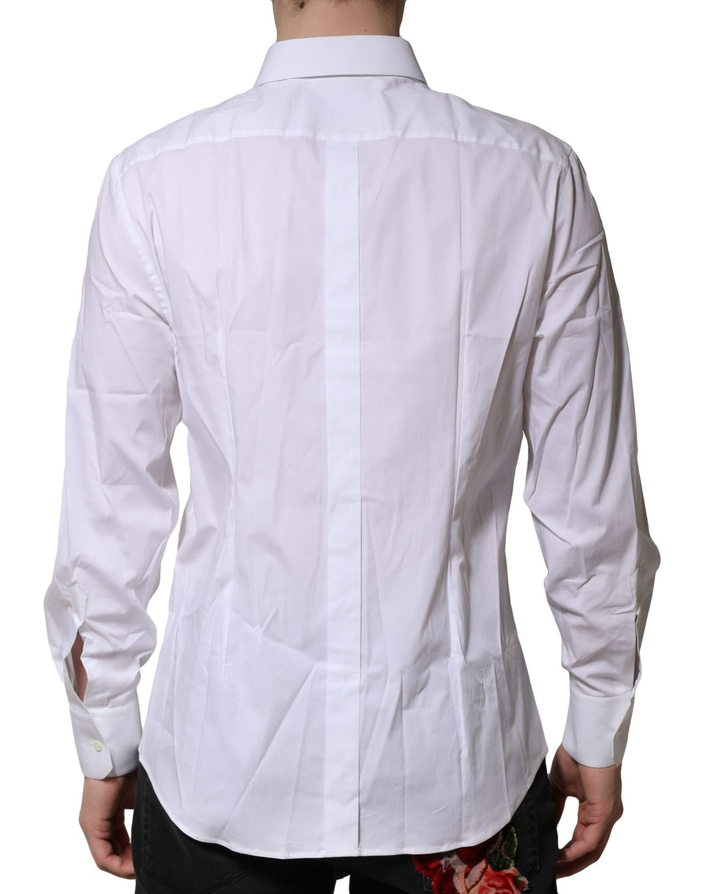White Cotton Long Sleeves GOLD Formal Shirt