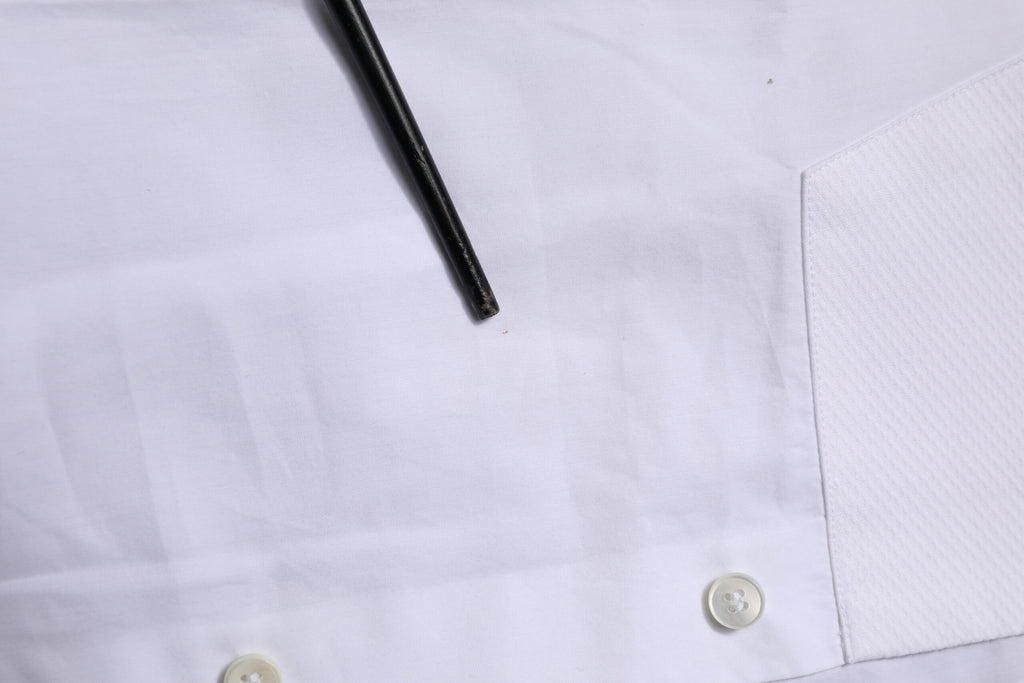 White Bib Cotton Poplin GOLD Formal Shirt