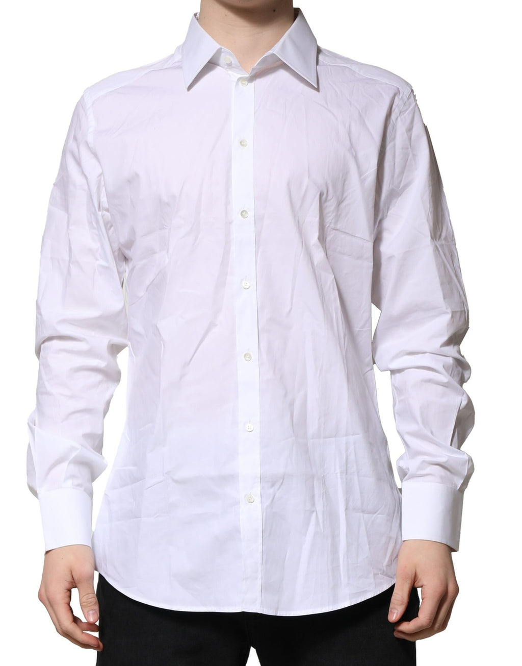 White GOLD Long Sleeves Dress Formal Shirt