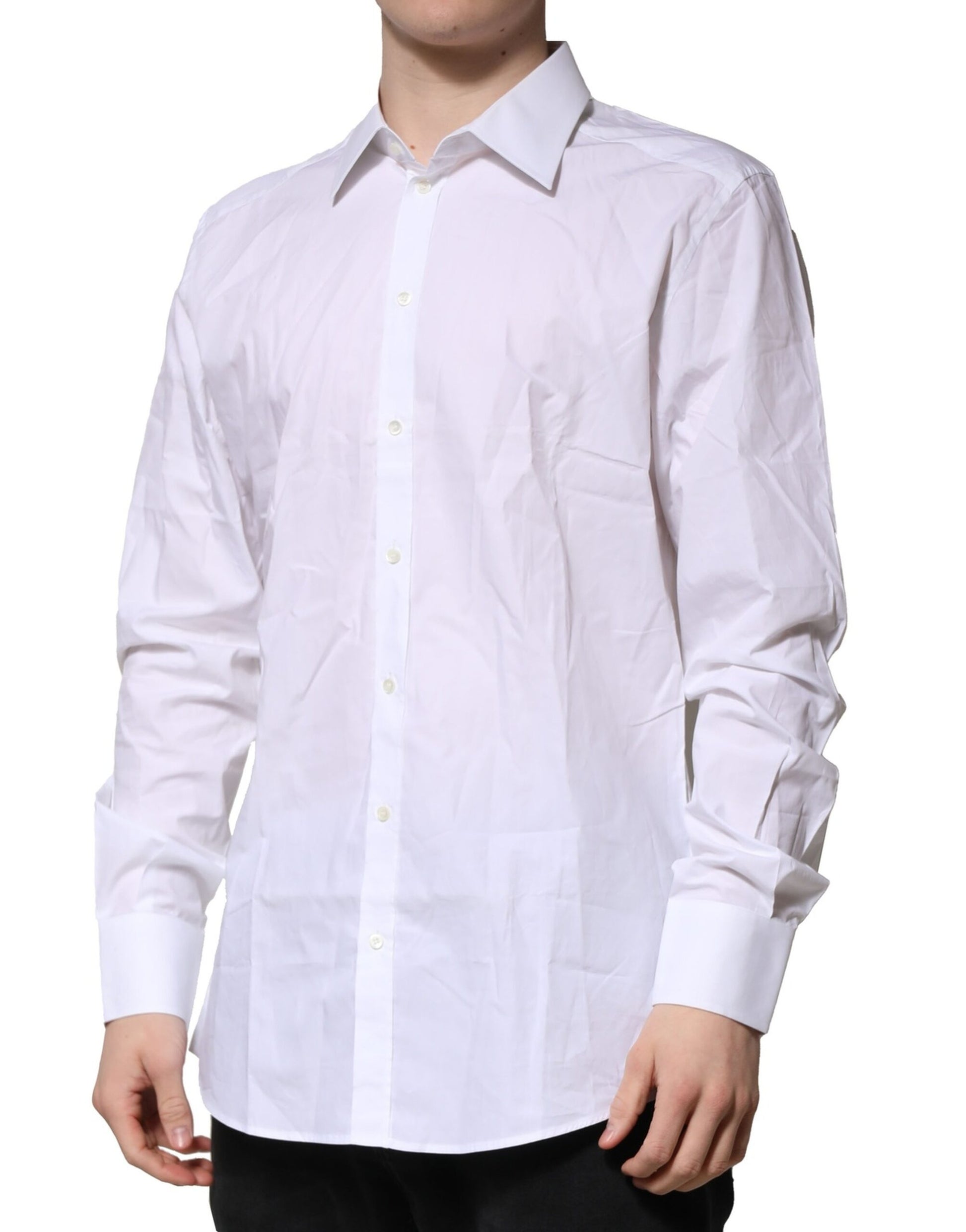 White GOLD Long Sleeves Dress Formal Shirt