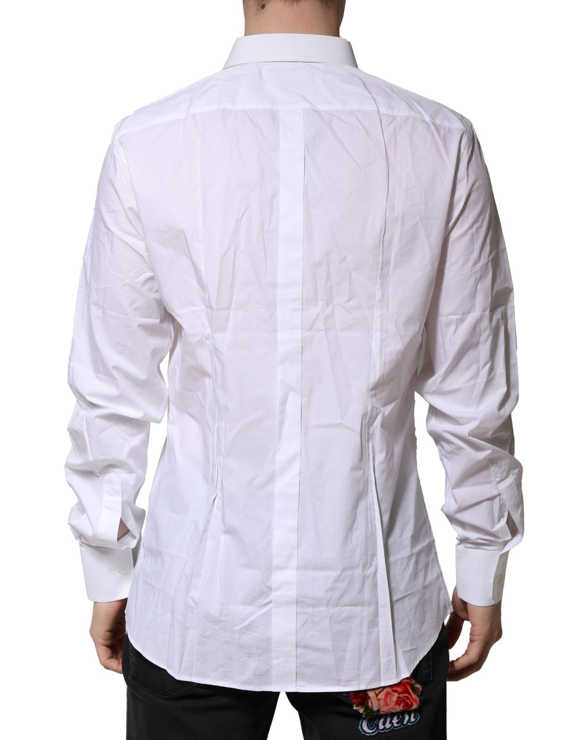 White GOLD Long Sleeves Dress Formal Shirt