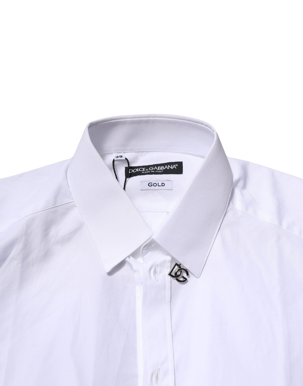 White Cotton GOLD Long Sleeves Formal Shirt
