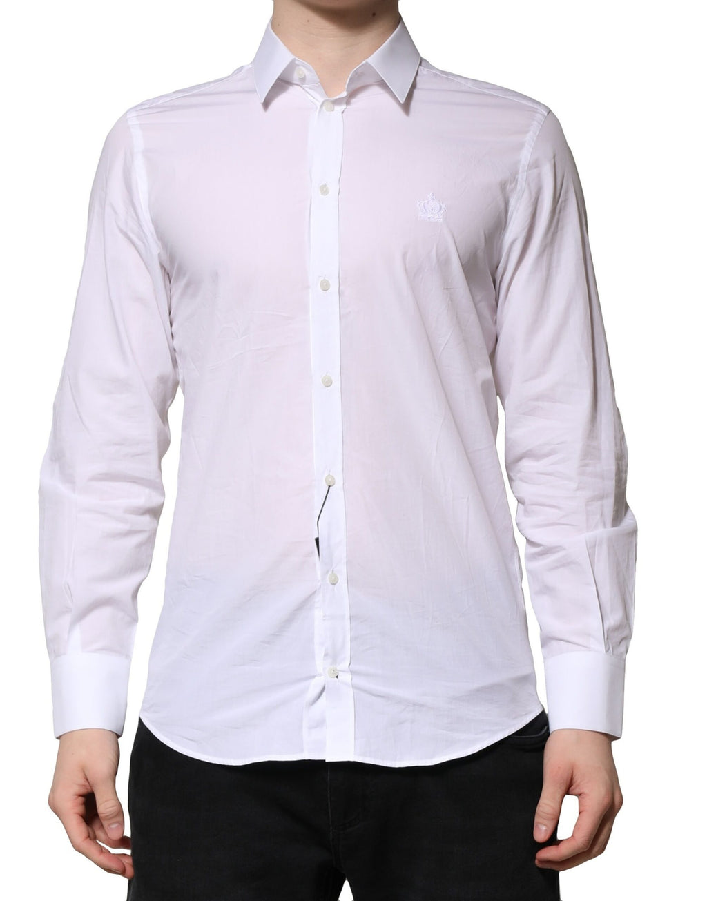 White MARTINI Long Sleeves Men Formal Shirt