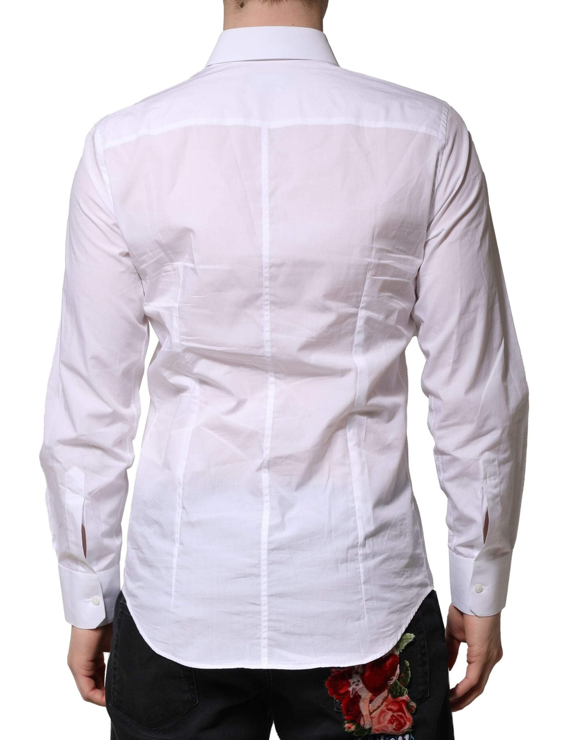 White MARTINI Long Sleeves Men Formal Shirt