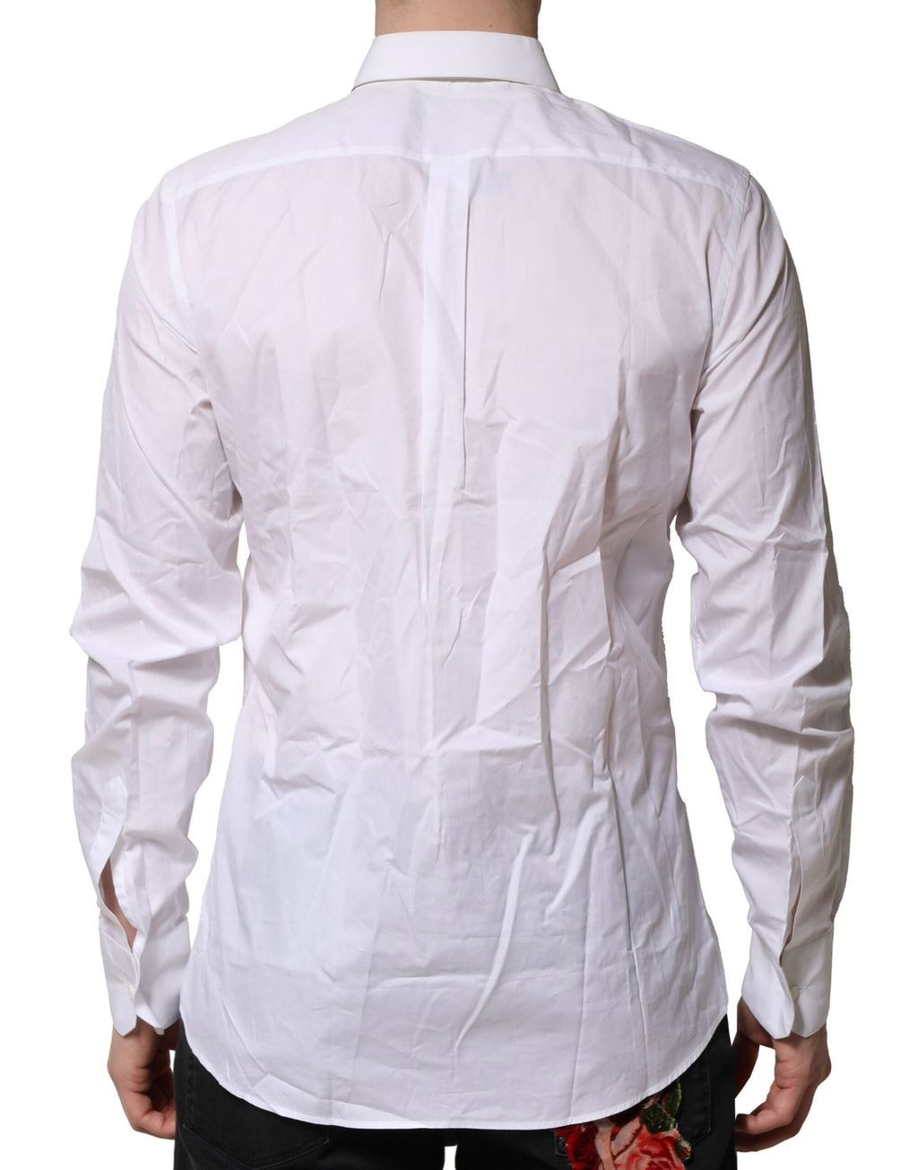 White Cotton Ruffled Detailing Formal Shirt