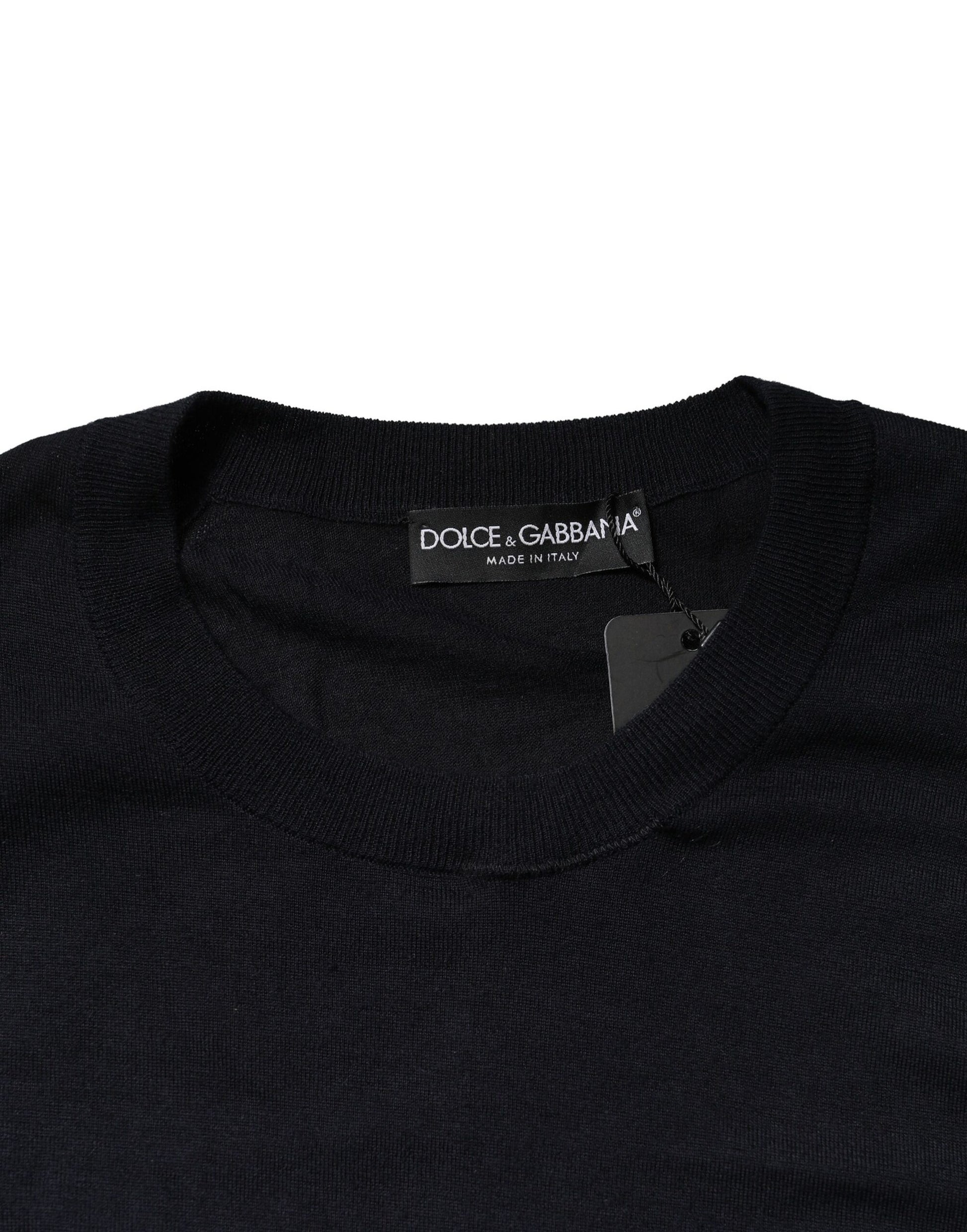 Black Long Sleeve CrewNeck Pullover Sweater