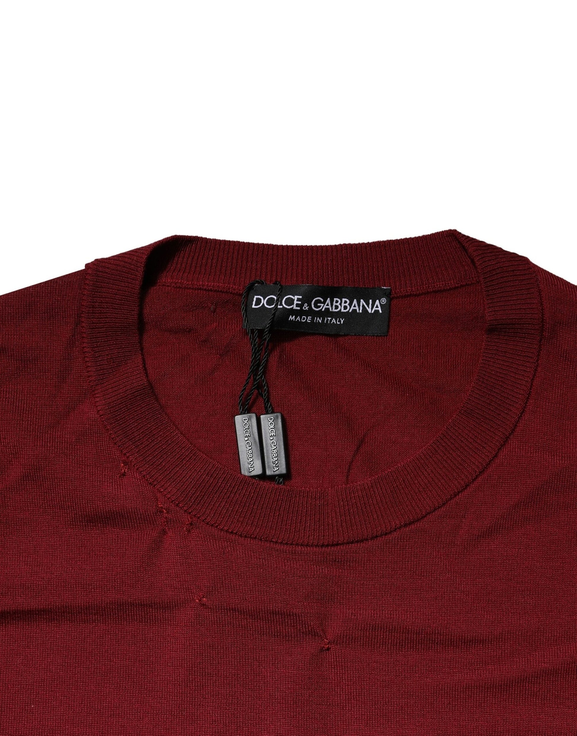 Maroon Cashmere Crew Neck Sweatshirt Sweater