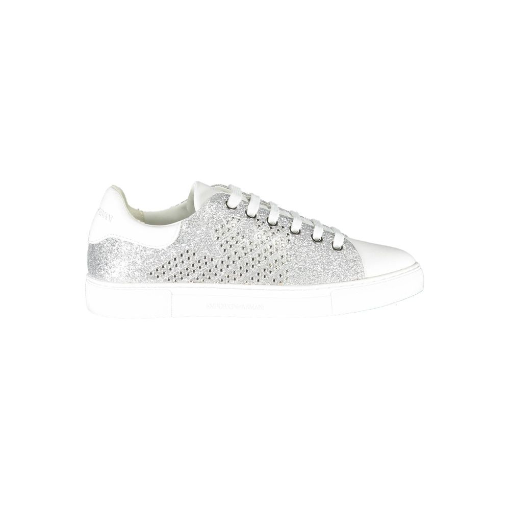 Silver Leather Women Sneaker