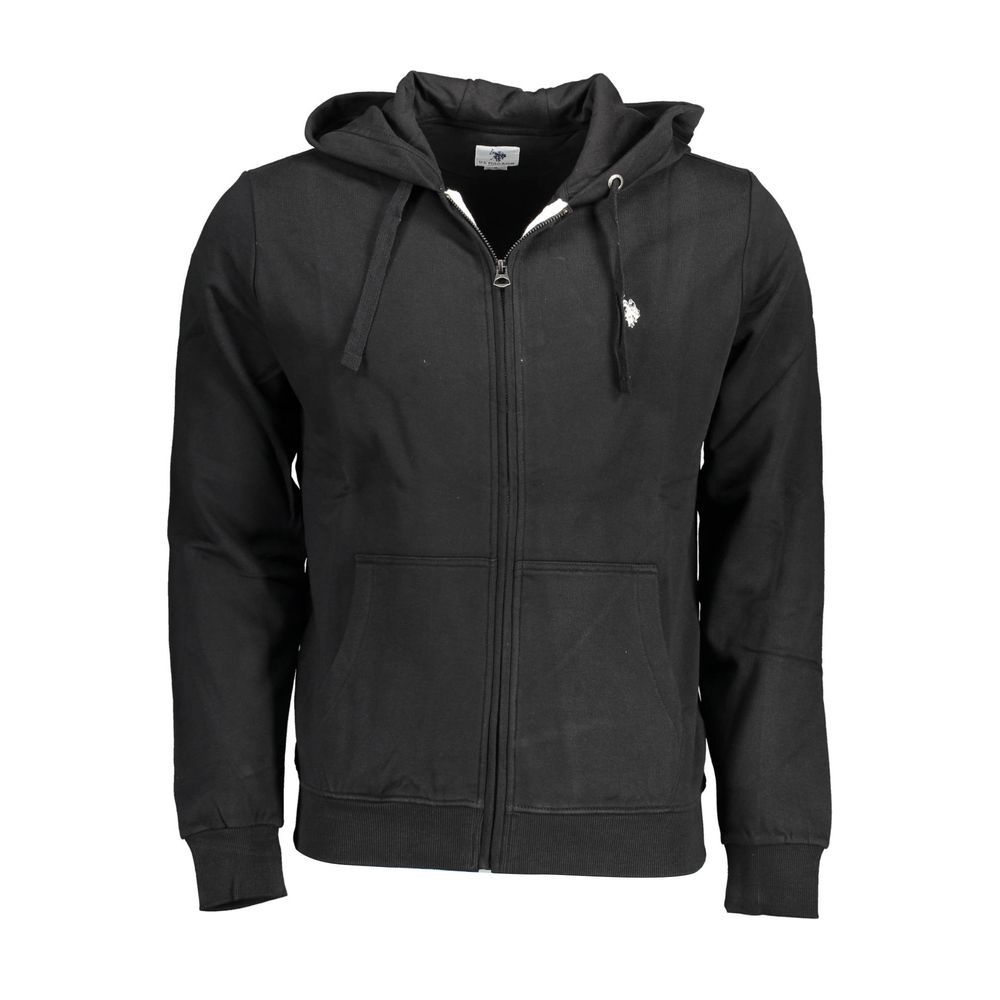 Black Cotton Men's Hoodie