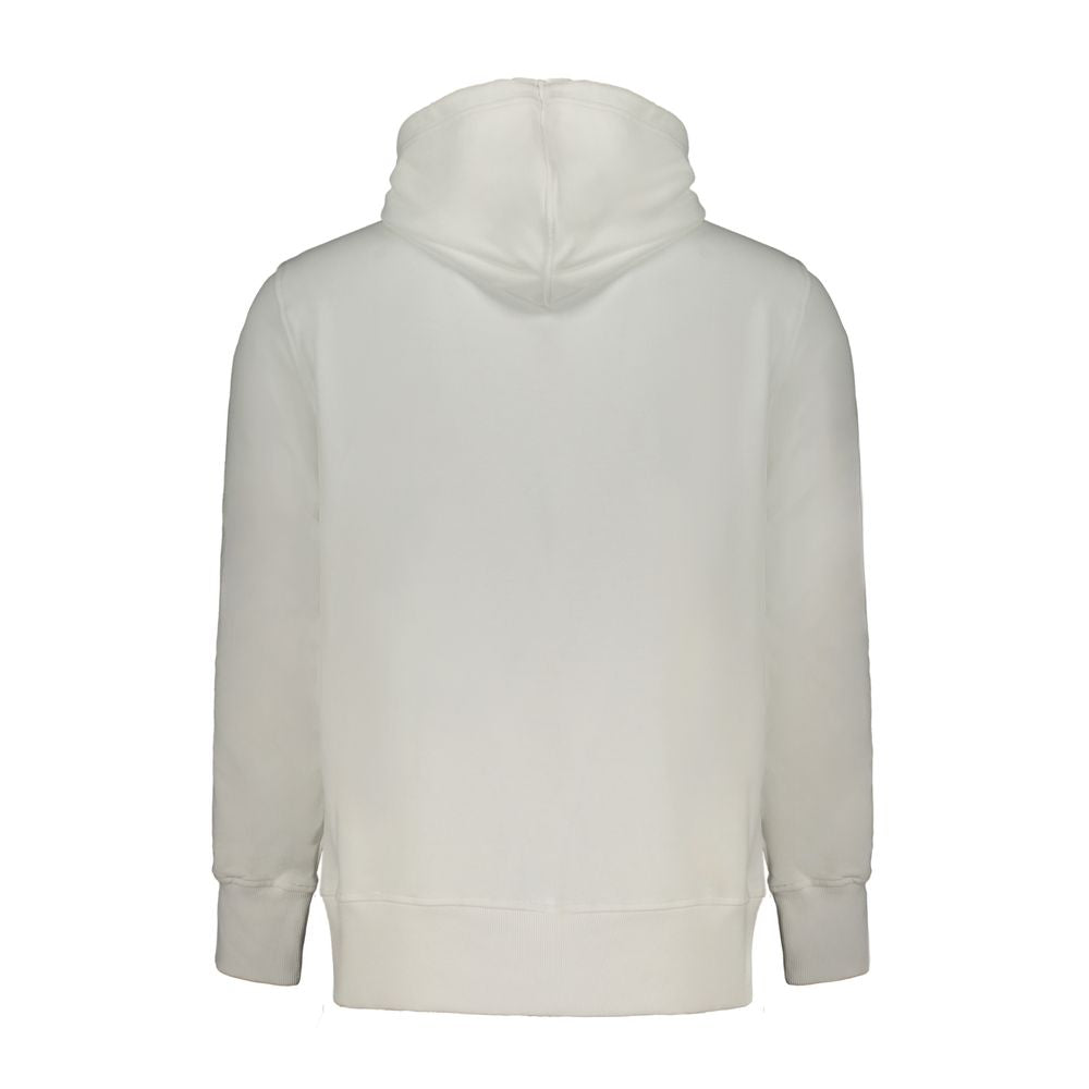 White Cotton Men's Hooded Sweatshirt