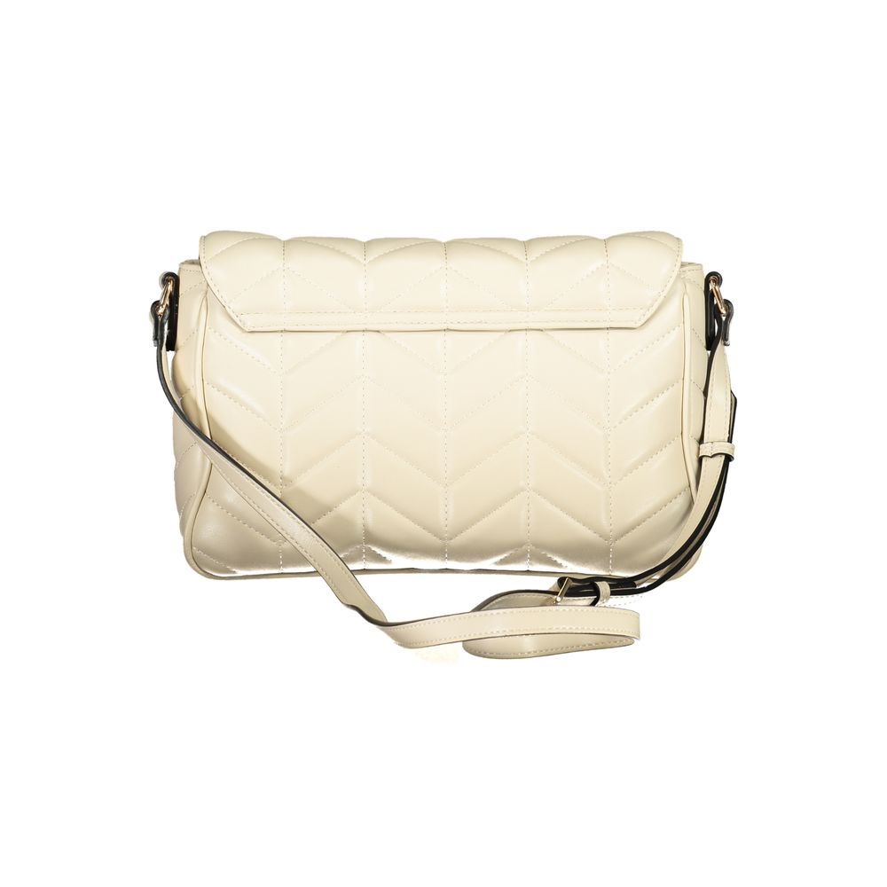 Beige Polyurethane Women Shoulder Bag