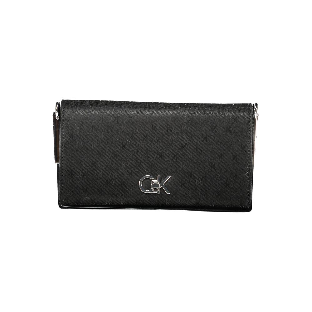 Black Polyester Women Handbag