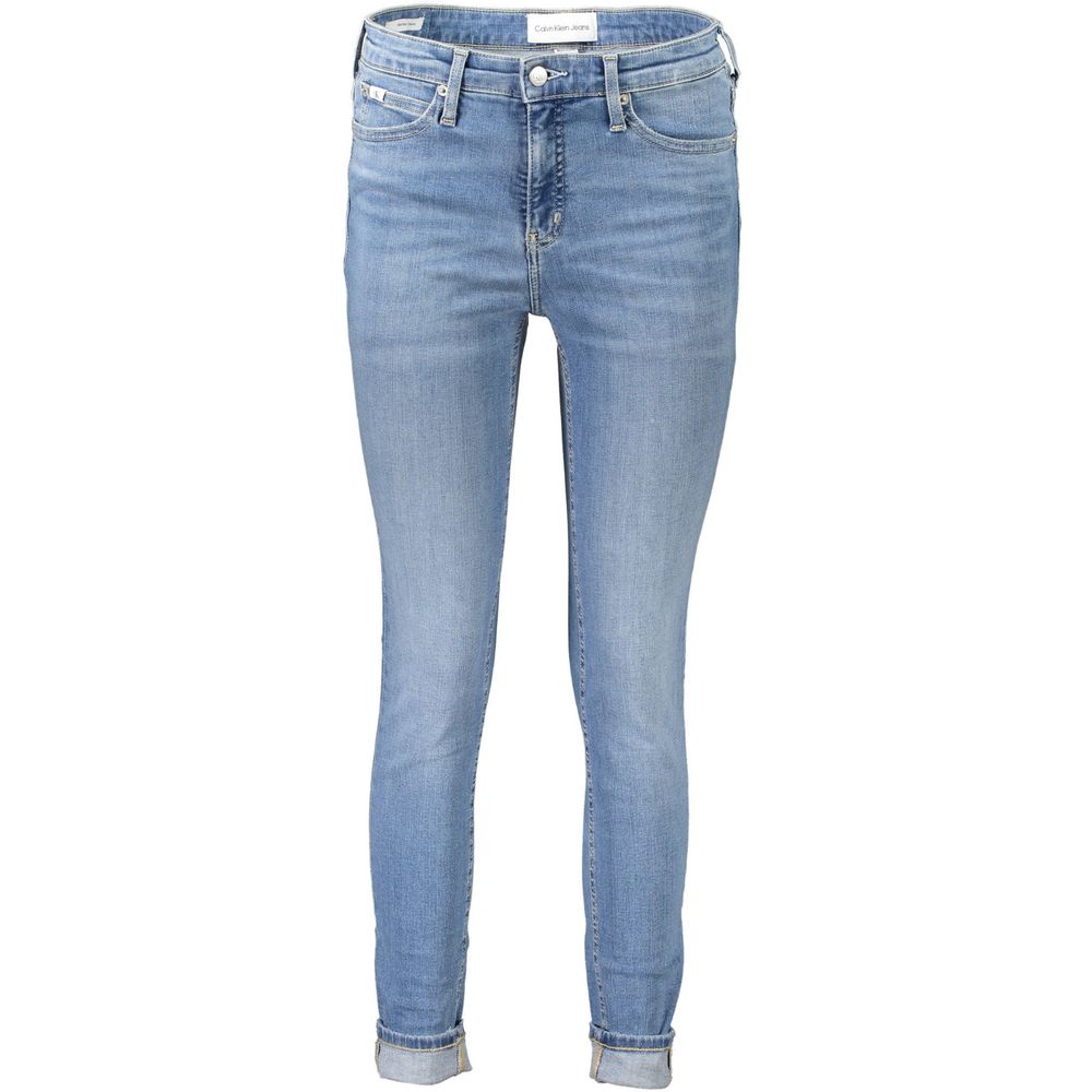 Blue Cotton Women Jeans