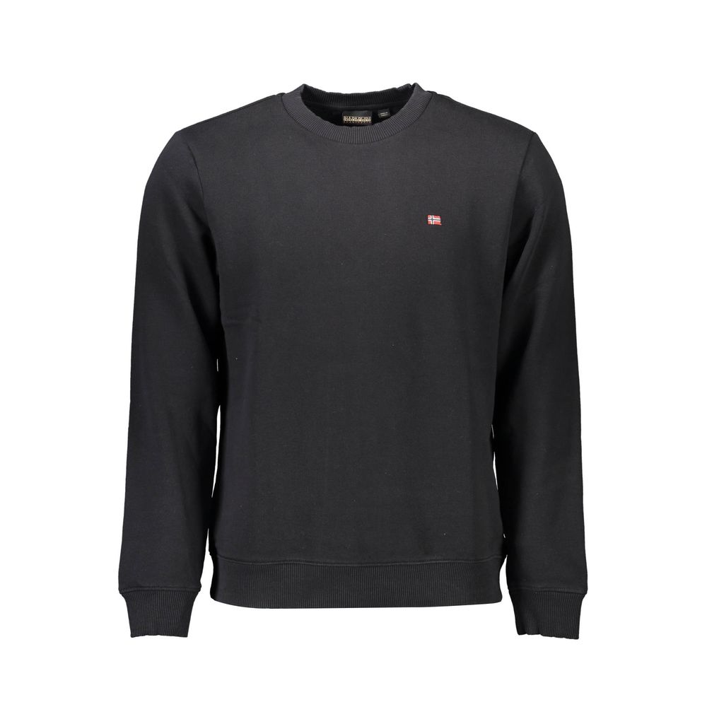 Black Cotton Men Sweatshirt