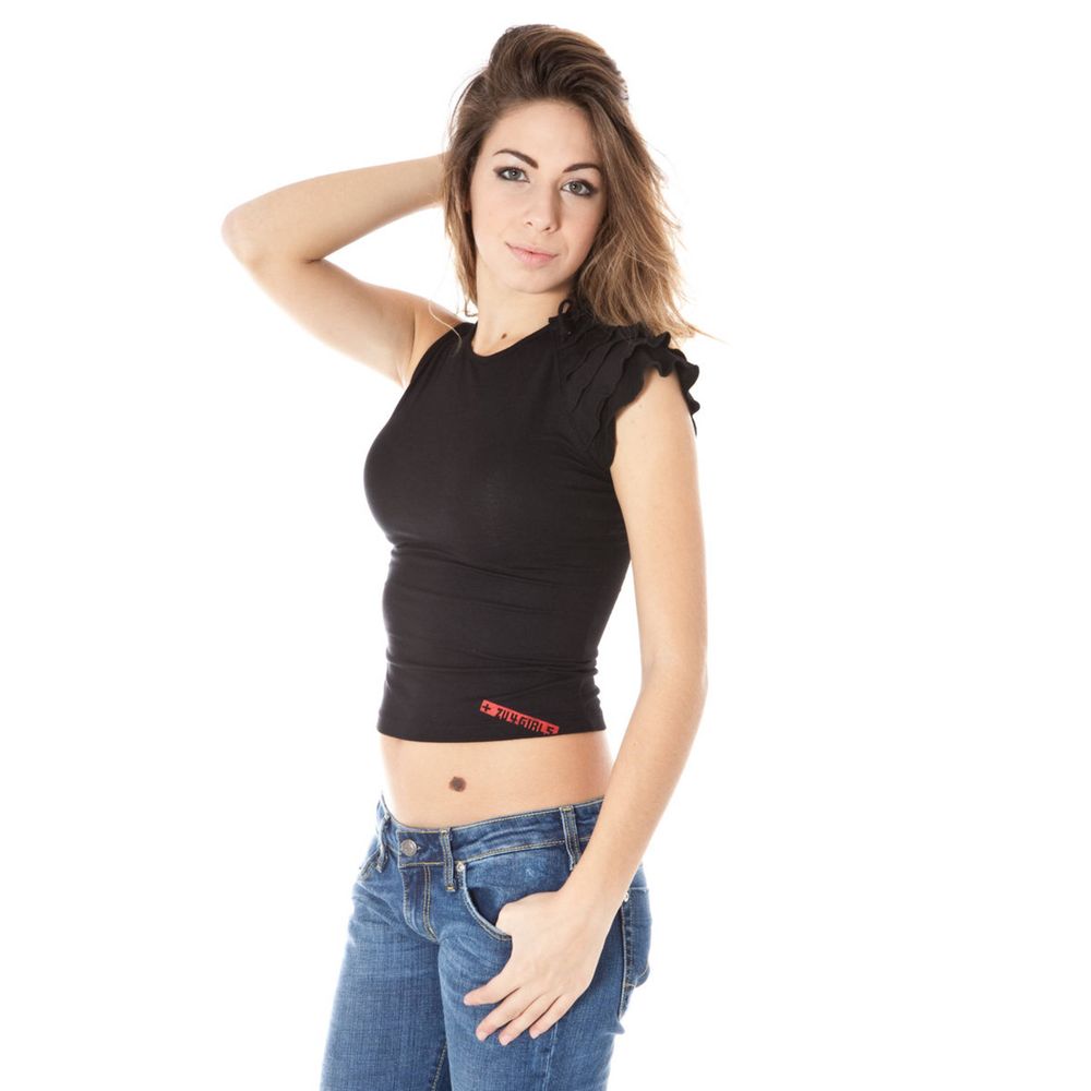 Black Lycra Women Top