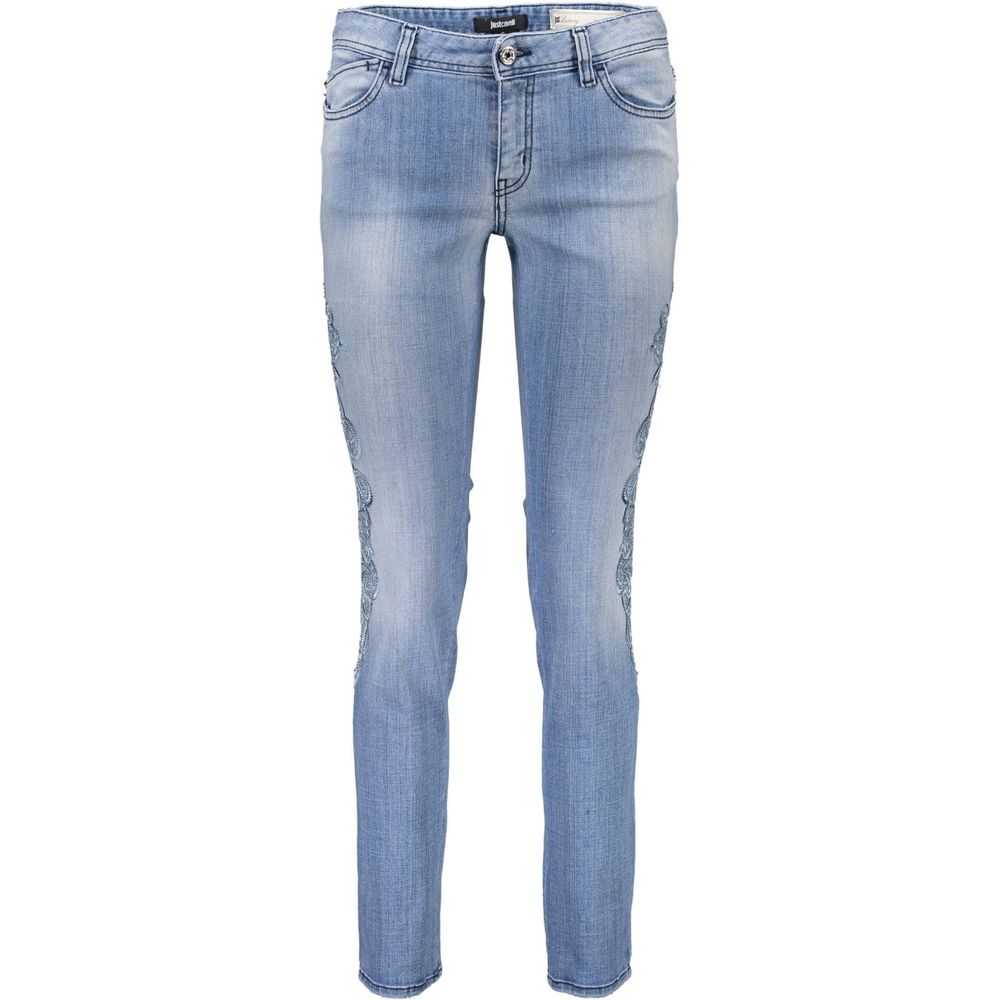 Blue Cotton Women Jeans