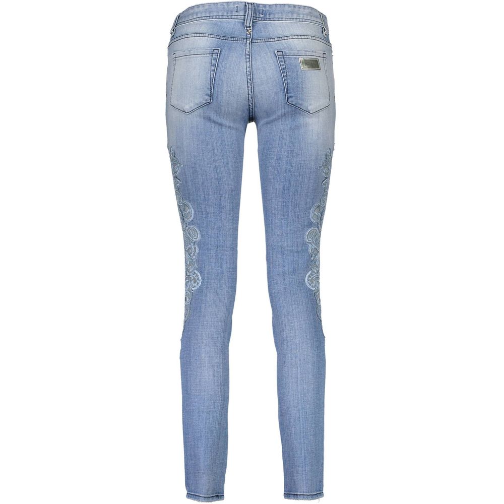 Blue Cotton Women Jeans