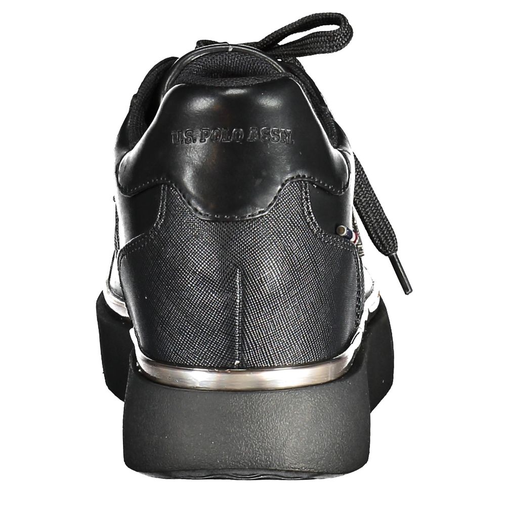 Black Polyester Women Sneaker