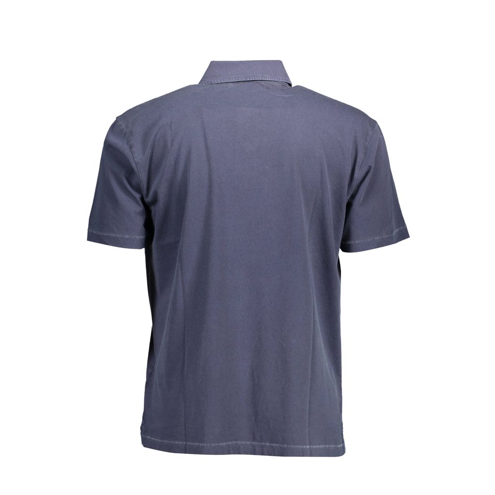 Blu Cotton Mens Polo Shirt