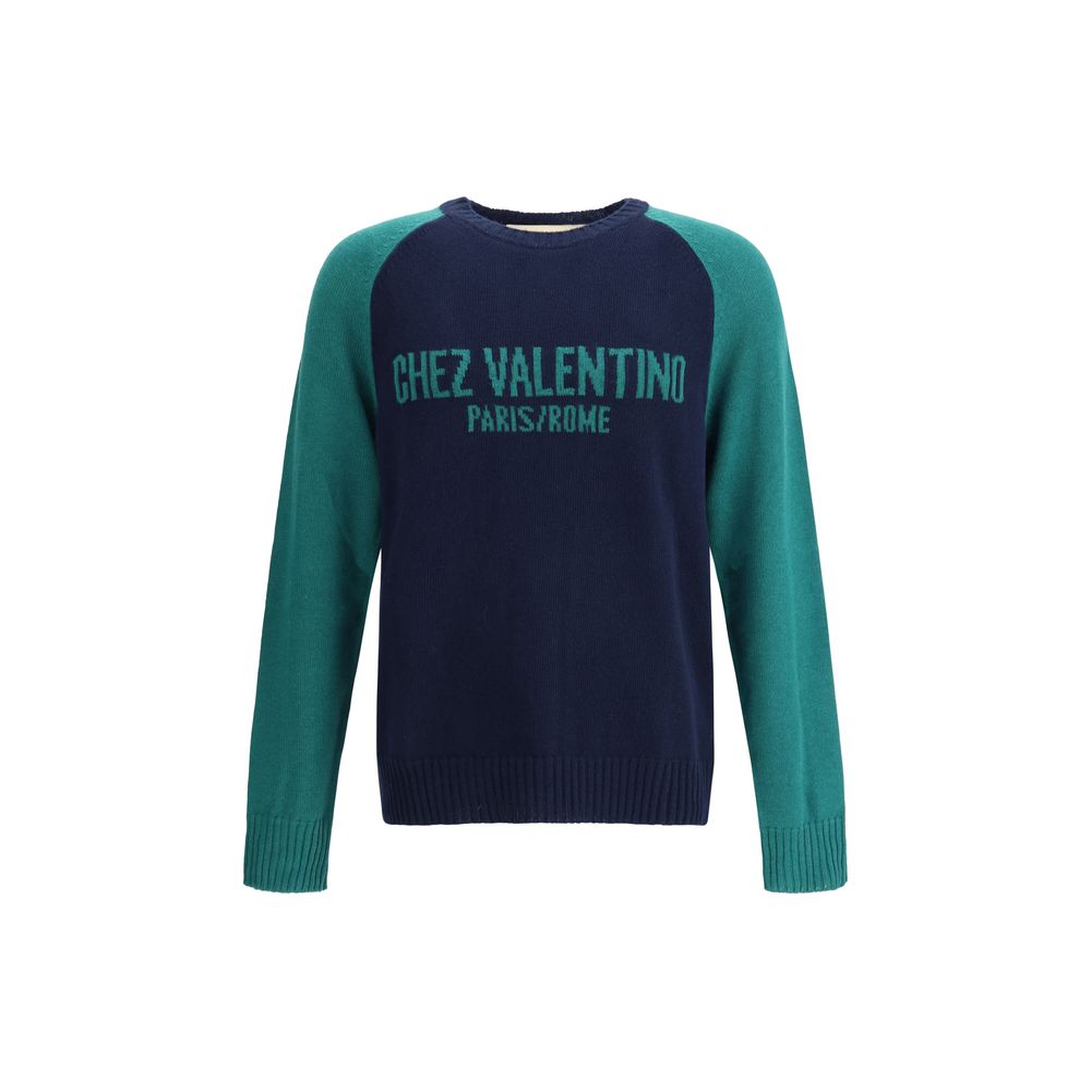 Blue Fleece Wool Sweatshirt