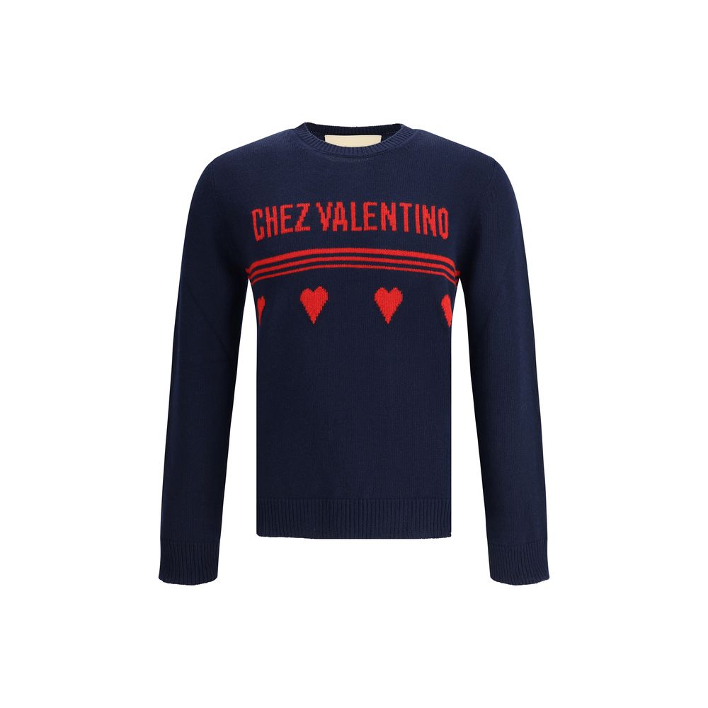 Blue Fleece Wool Sweatshirt