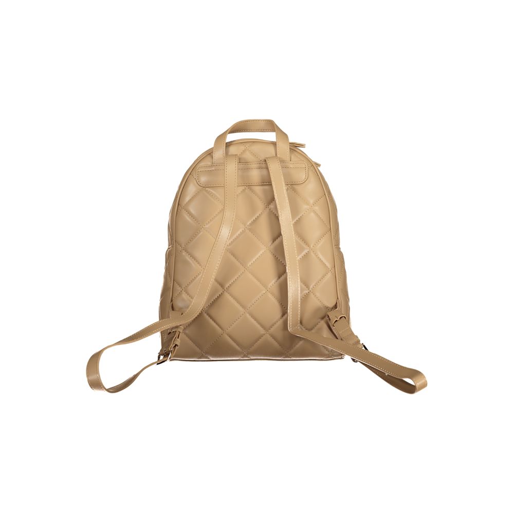 Beige Polyethylene Women Backpack