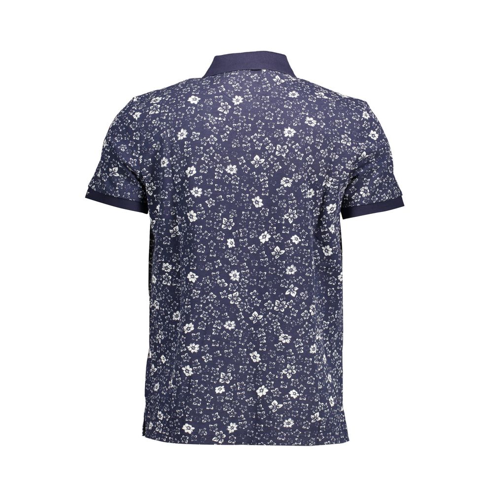 Blue Cotton Mens Polo Shirt
