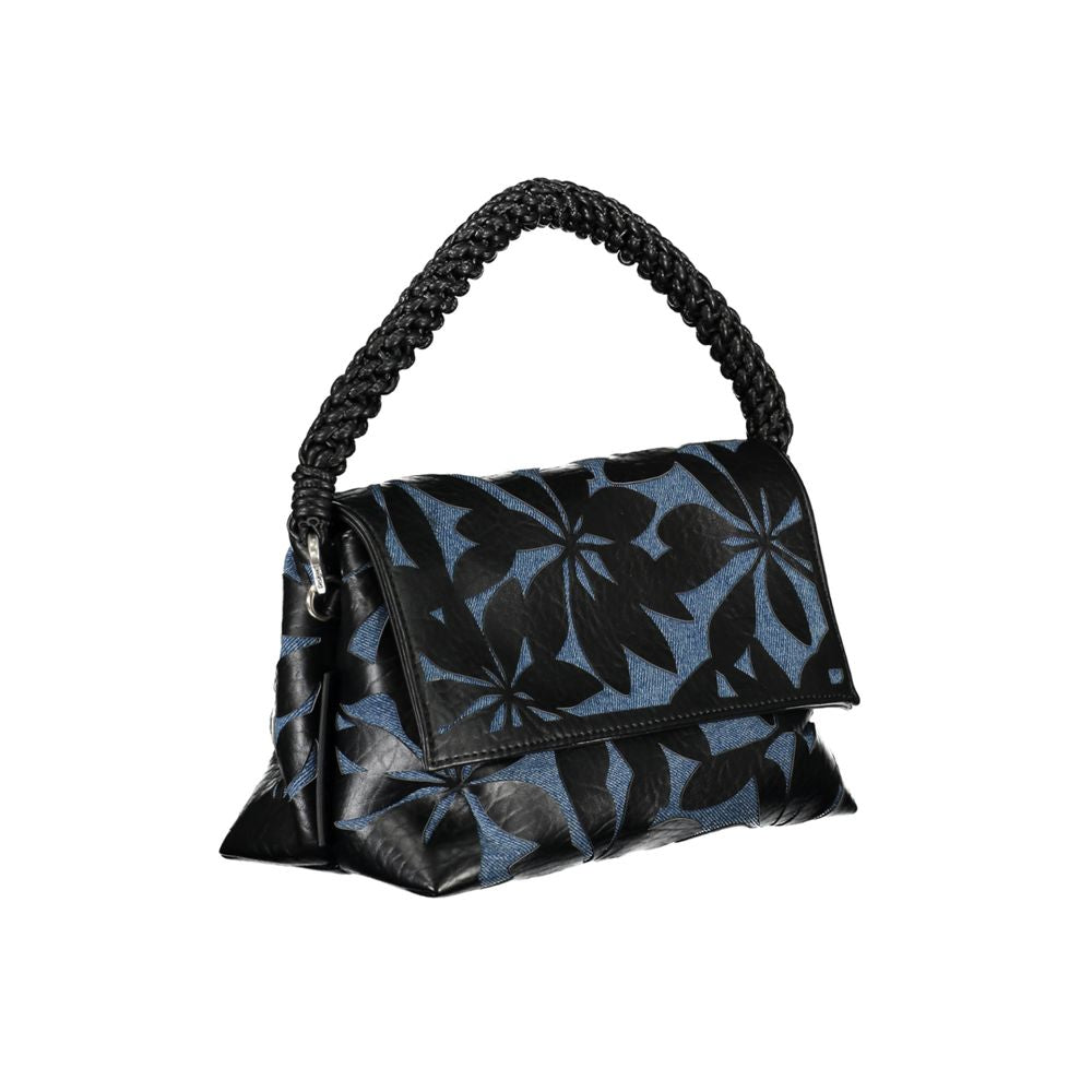 Black Polyurethane Women Handbag