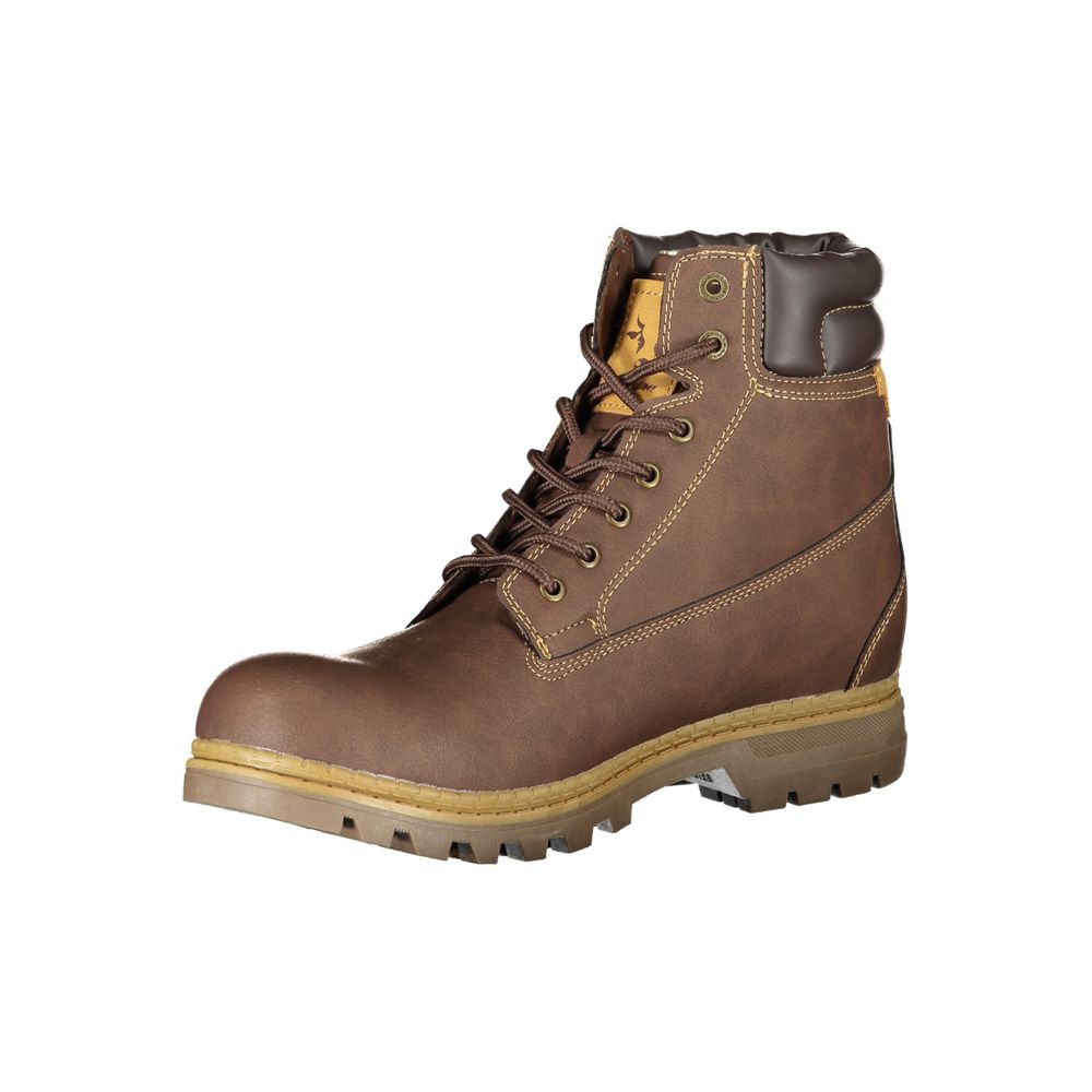 Marrone Poliestere Men Ankle Boot