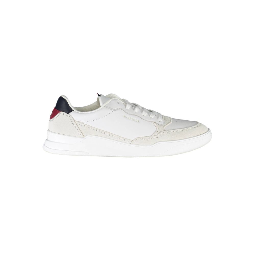White Polyester Men Sneaker