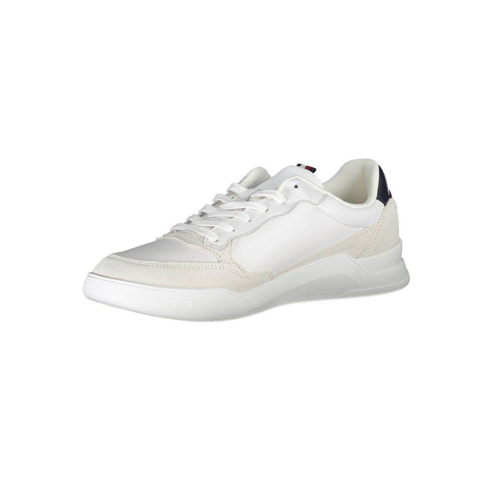 White Polyester Men Sneaker