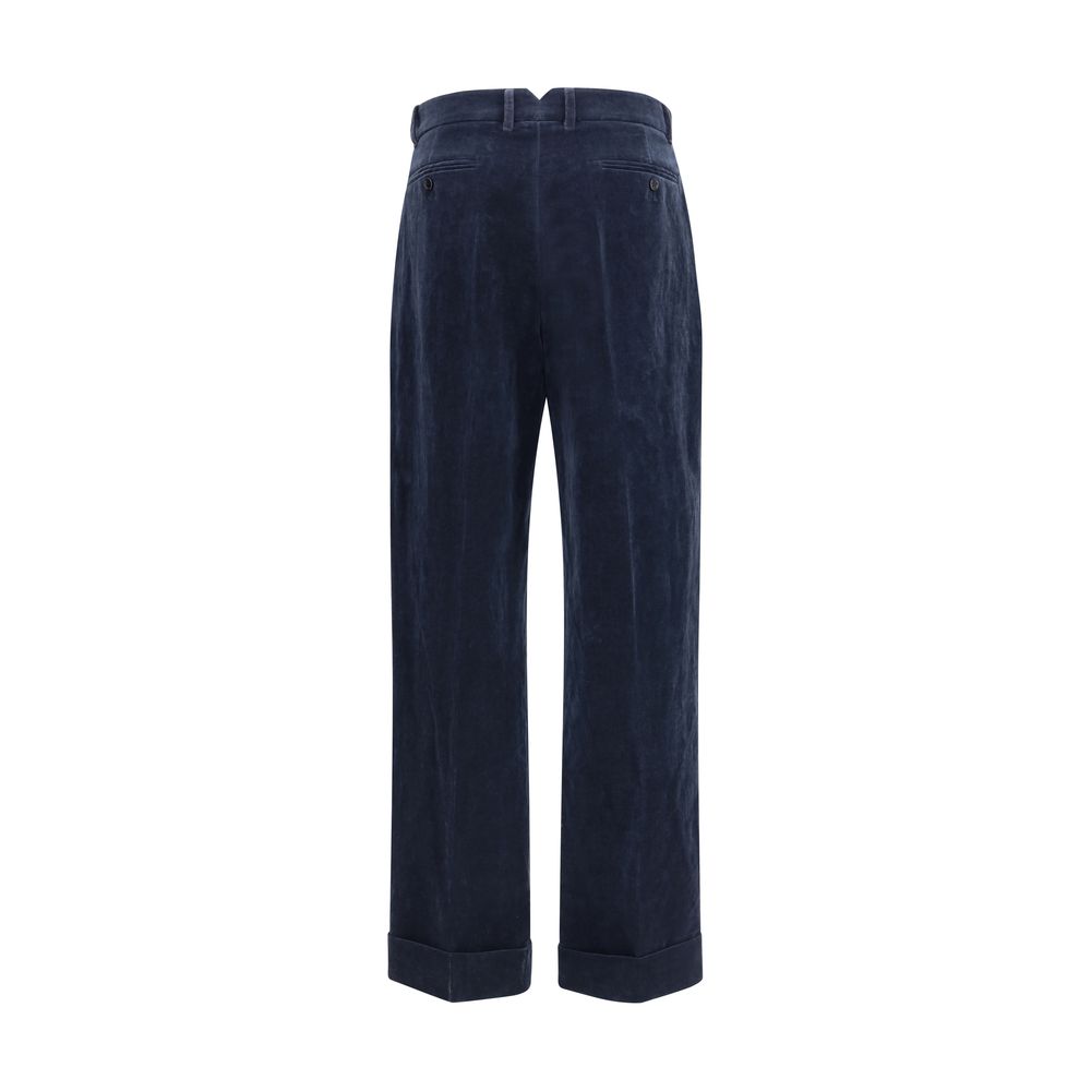Blue Cotton Pants