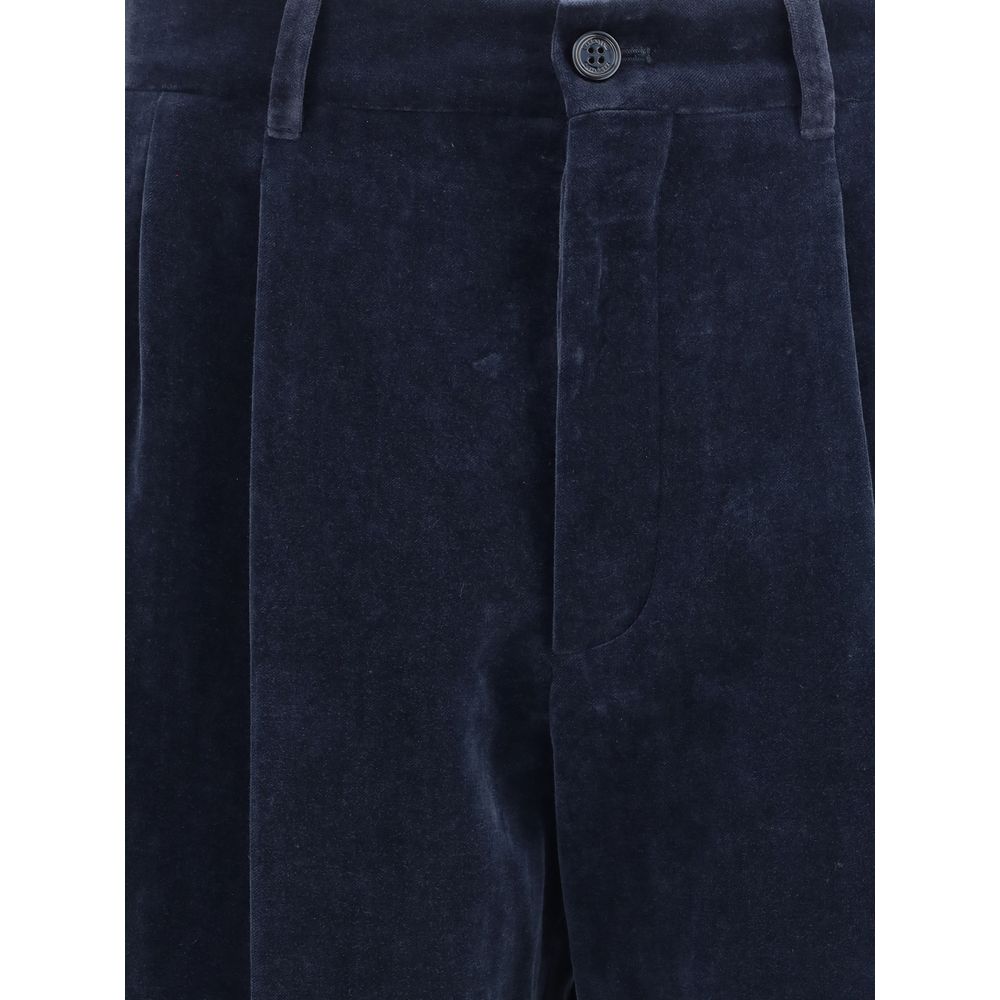 Blue Cotton Pants