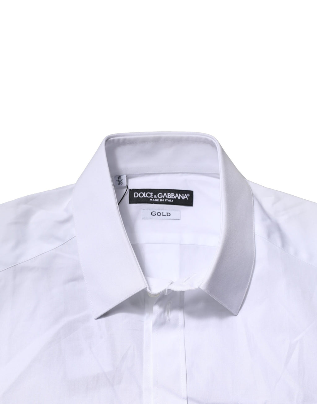 White Cotton GOLD Short Sleeves Formal Shirt