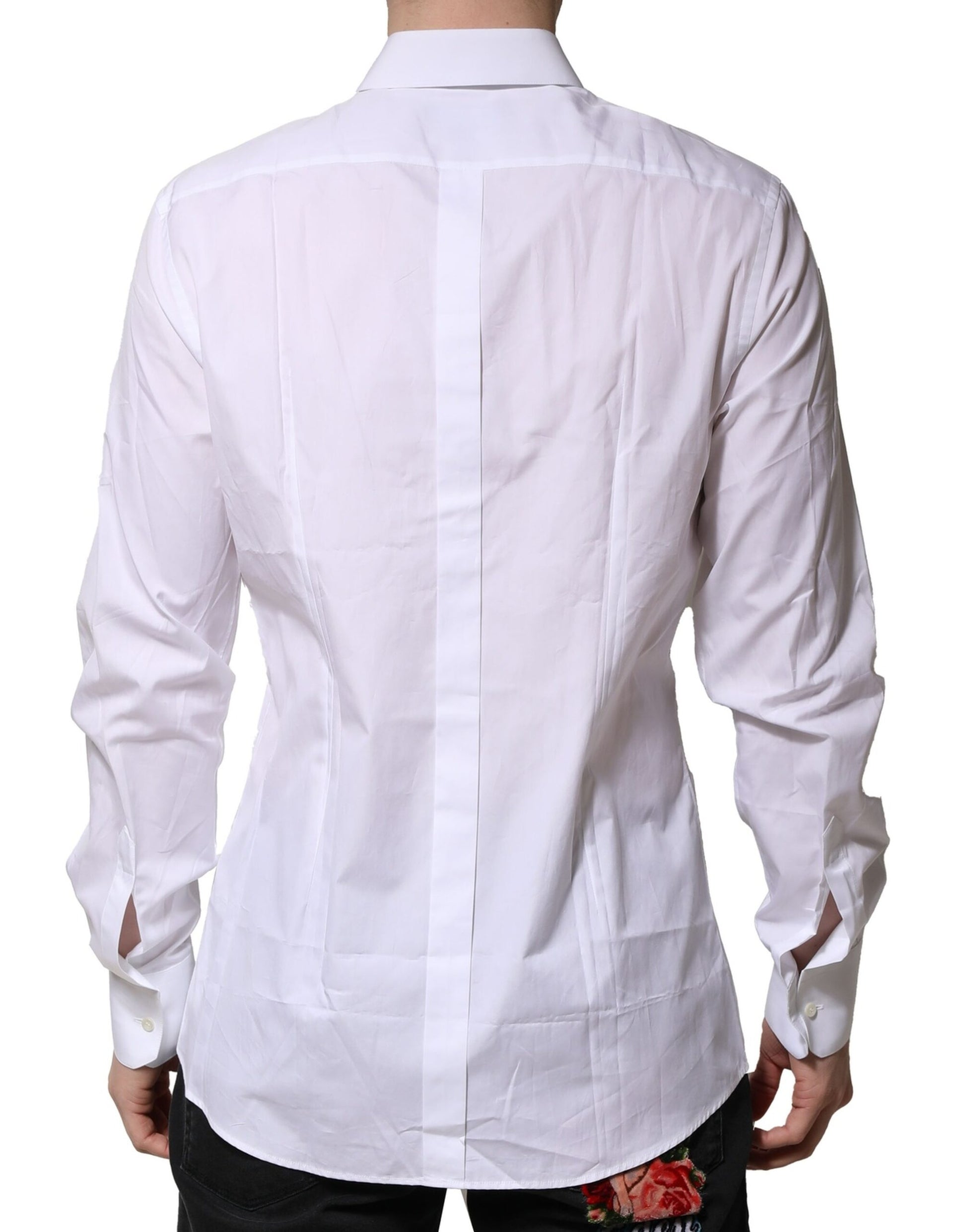 White Cotton GOLD Long Sleeves Formal Shirt