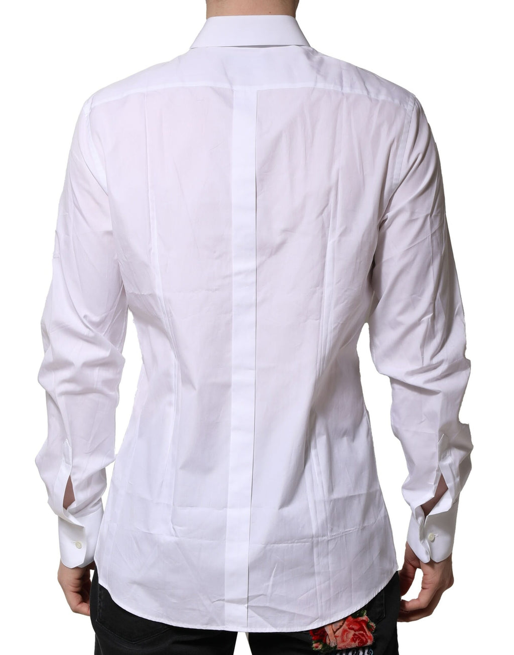 White Cotton GOLD Long Sleeves Formal Shirt